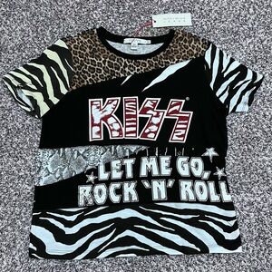 Alice + Olivia KISS Graphic Tee